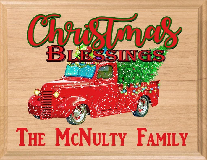 Red Truck Christmas Sign