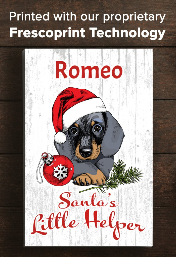 Frescoprint Christmas Dachshund Decoration Wall Art Wood Sign Personalized Design