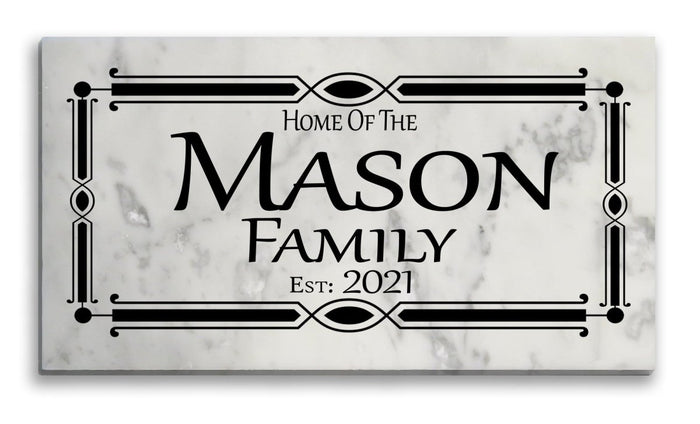 Personalized Family Name Sign Outdoor Custom Stone Plaque - Broad Bay Personalized Gifts Shipped Fast