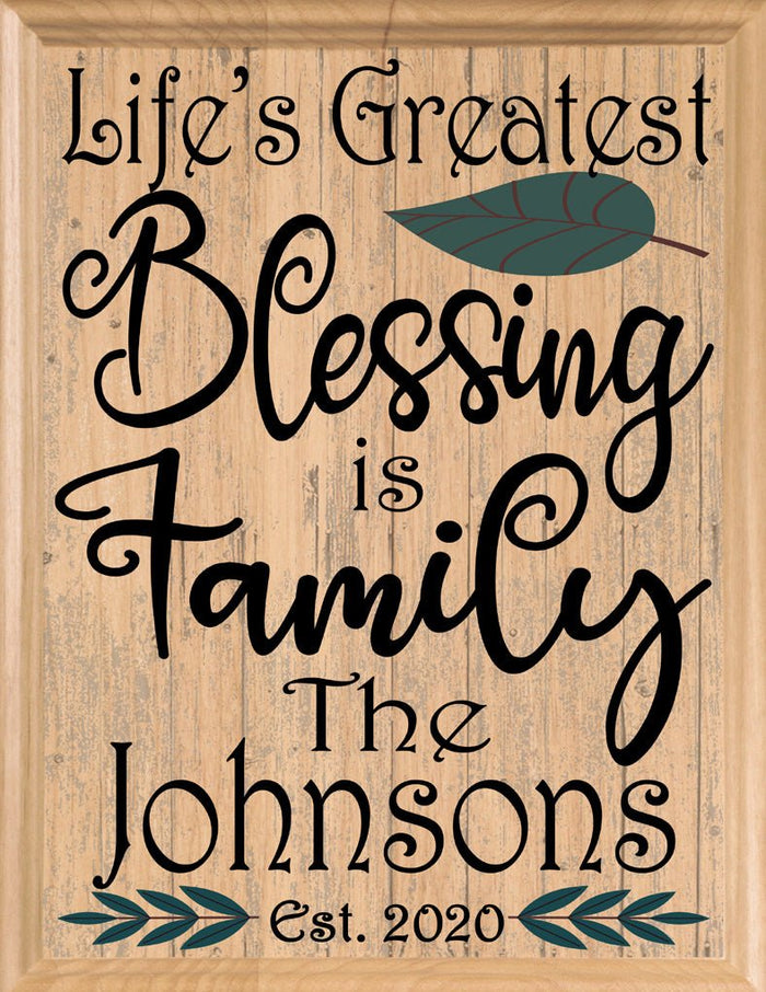Family is Life's Greatest Blessing Sign