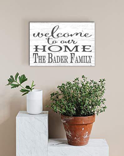 custom vintage welcome to our home sign