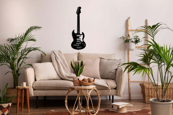 Personalized Guitar Metal Wall Art - Decor available at Dekadron for $59.90