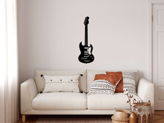 Personalized Guitar Metal Wall Art - Decor available at Dekadron for $109.90