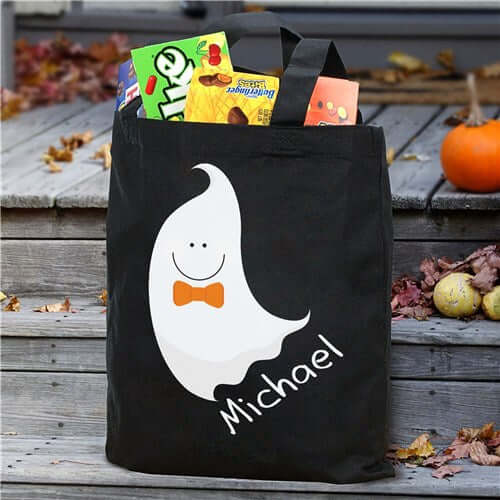 Personalized Halloween Ghost Trick or Treat Bag