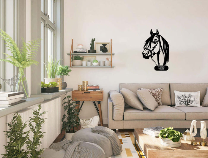 Personalized Horse Metal Wall Art - Decor available at Dekadron for $79.90