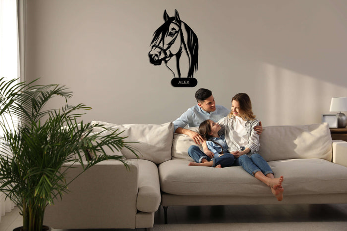 Personalized Horse Metal Wall Art - Decor available at Dekadron for $134.90