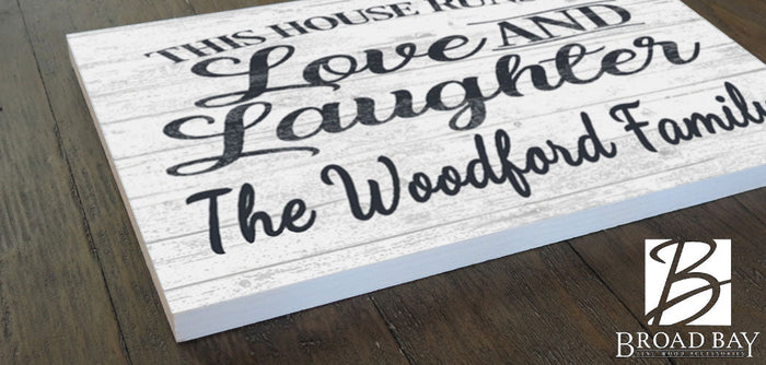 Personalized Rustic Sign Family Name Farmhouse Style - Broad Bay Personalized Gifts Shipped Fast