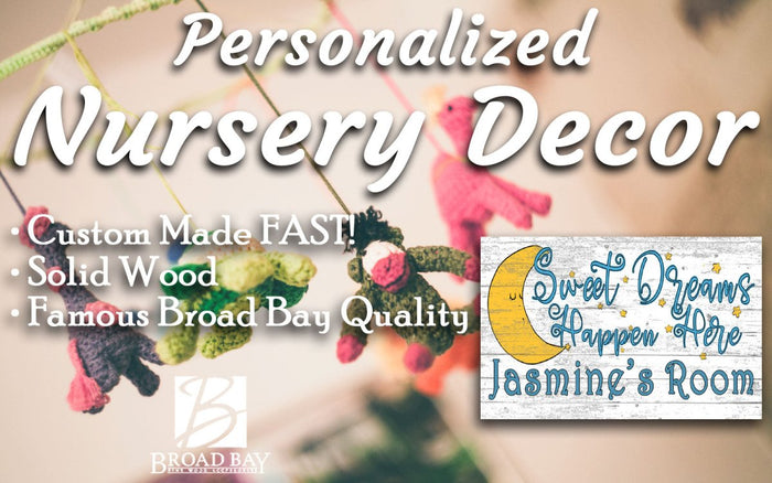 Personalized Bedroom Sign CUSTOM Sweet Dreams Boys or Girls - Broad Bay Personalized Gifts Shipped Fast