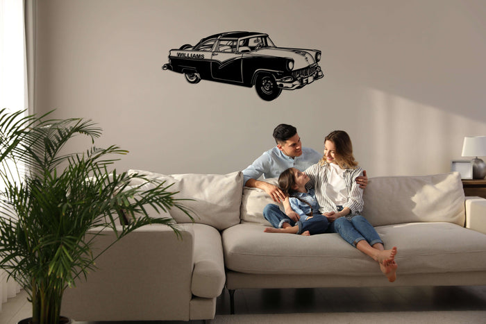 Personalized Vintage Car Metal Wall Art - Decor available at Dekadron for $79.90