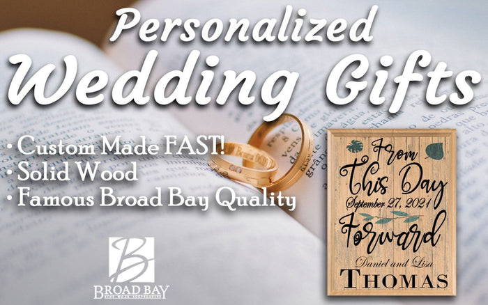 From This Day Forward Sign for Couple with Established Date Wall Art - Broad Bay Personalized Gifts Shipped Fast