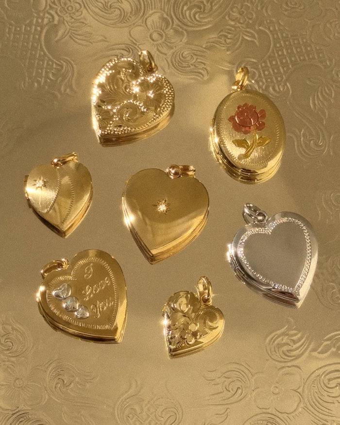 Petite Floral Heart Locket