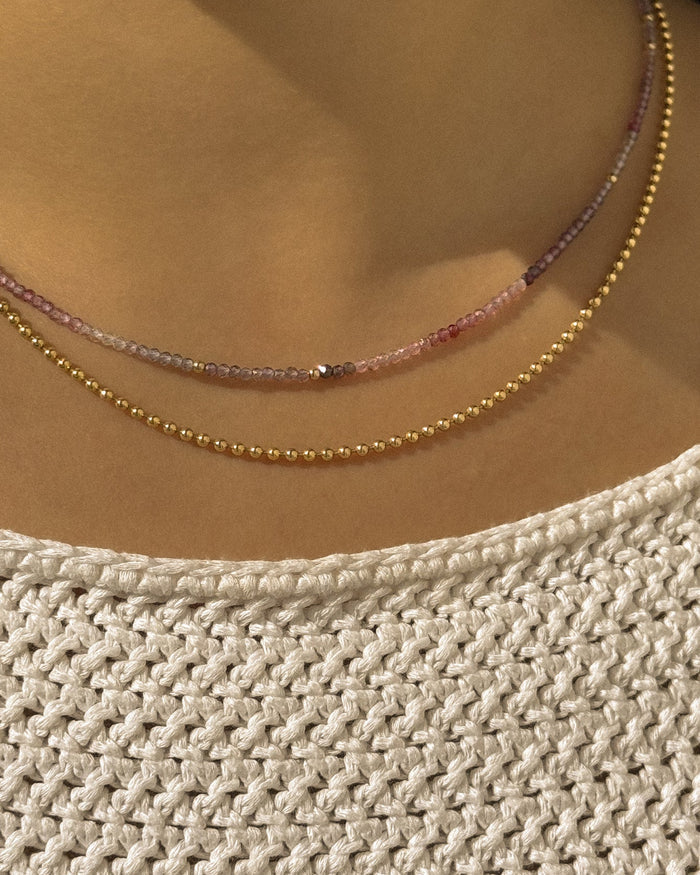 Petite Mixed Sapphire Gemstone Necklace