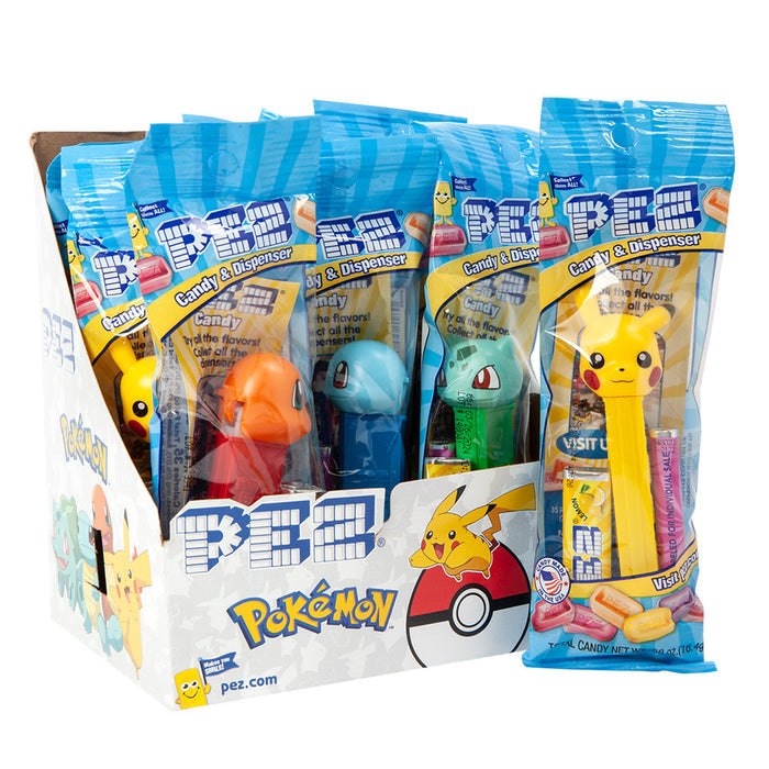 PEZ Pokemon Assorted Candy Dispensers - 12 Count