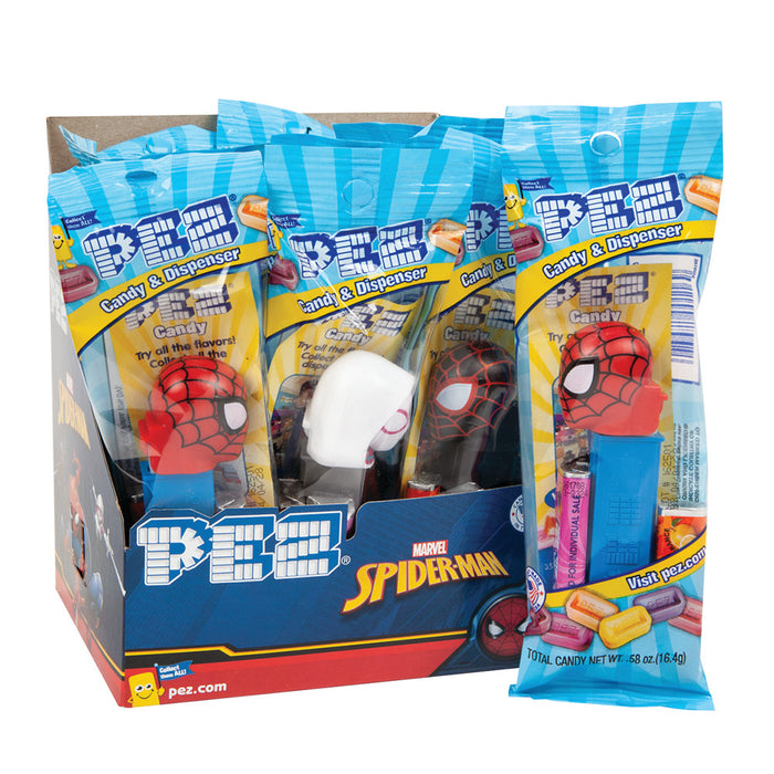 PEZ Spiderman Assortment Candy Dispensers - 12 Count