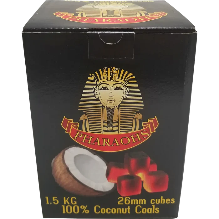 Pharaohs Coconut Cube Charcoal - 26mm - 1.5kg (wholesale)