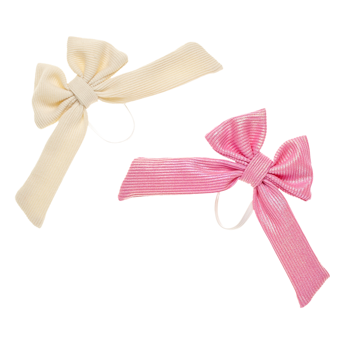 Pink & Cream Bow Set