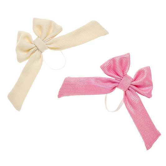 Pink & Cream Bow Set