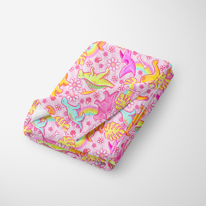 Pink Dinosaurs - Towel