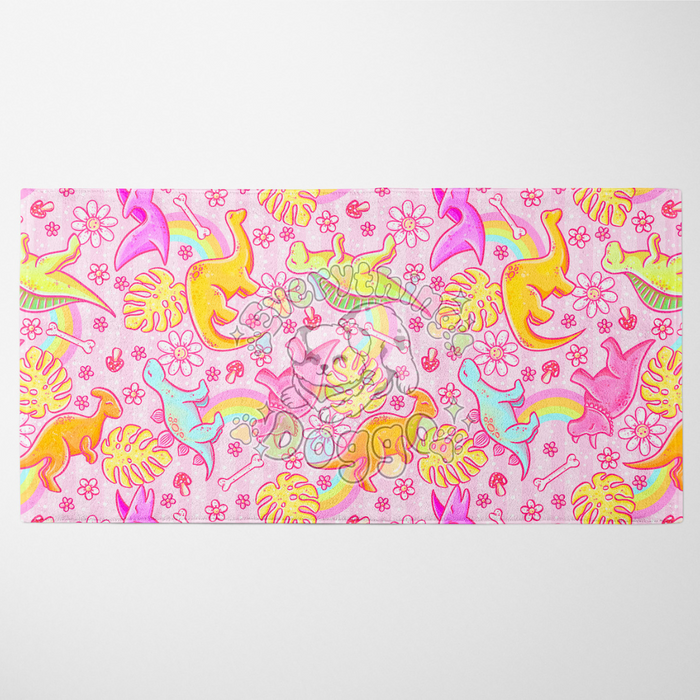 Pink Dinosaurs - Towel