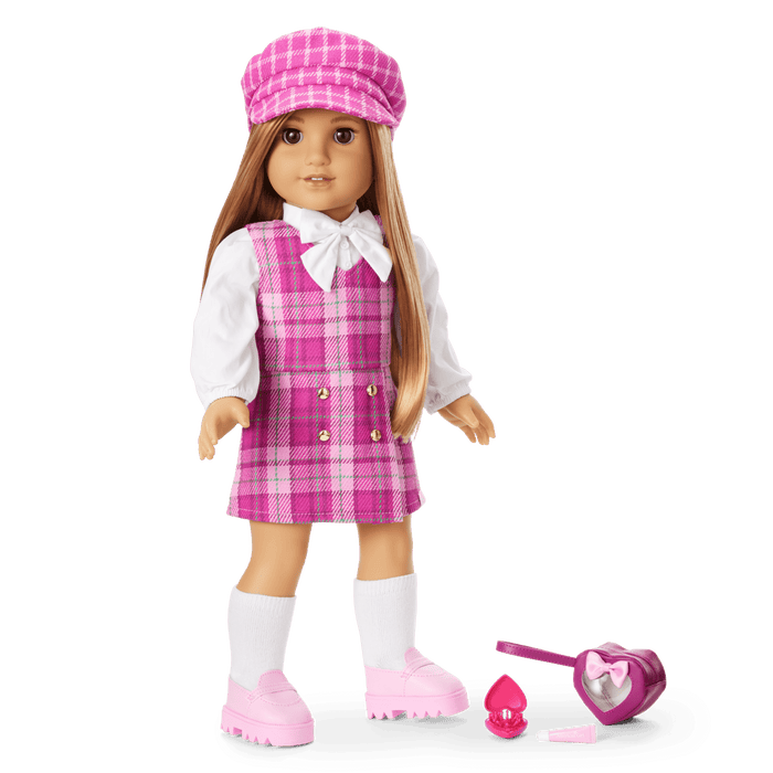 Pink & Preppy Outfit & We Heart Fashion Accessories for 18-inch Dolls