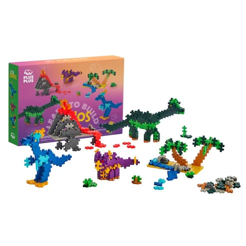 Plus Plus Learn to Build Dinosaurs - 400 Piece Building Set