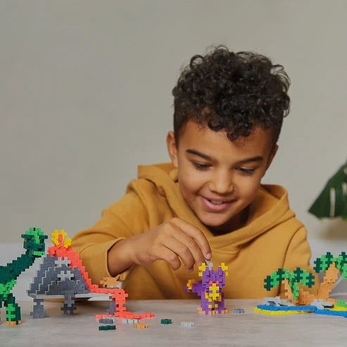 Plus Plus Learn to Build Dinosaurs - 400 Piece Building Set
