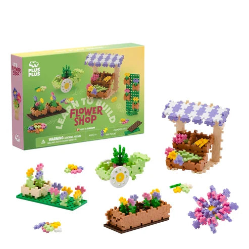Plus Plus Learn to Build Flower Shop - 400 Piece Building Set