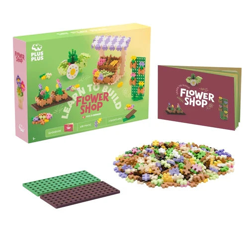 Plus Plus Learn to Build Flower Shop - 400 Piece Building Set