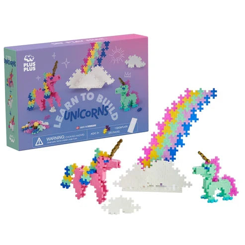 Plus Plus Learn to Build Unicorns - 275 Piece Building Set
