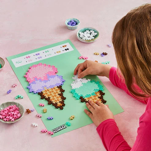 Plus Plus Puzzle By Number - Ice Cream Cones - 250 Piece