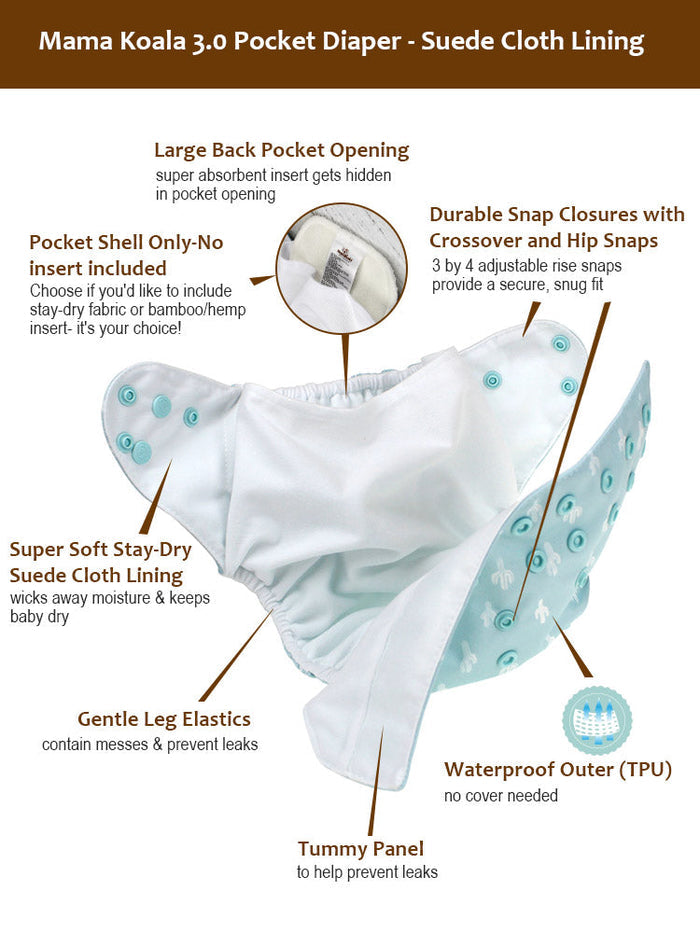 Pocket Diaper 3.0 - K3PSD72007U - Suede Cloth Lining
