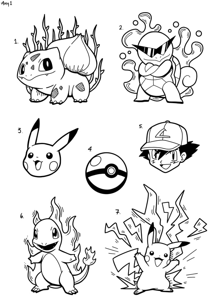 Pokemon inspired designs by Amy