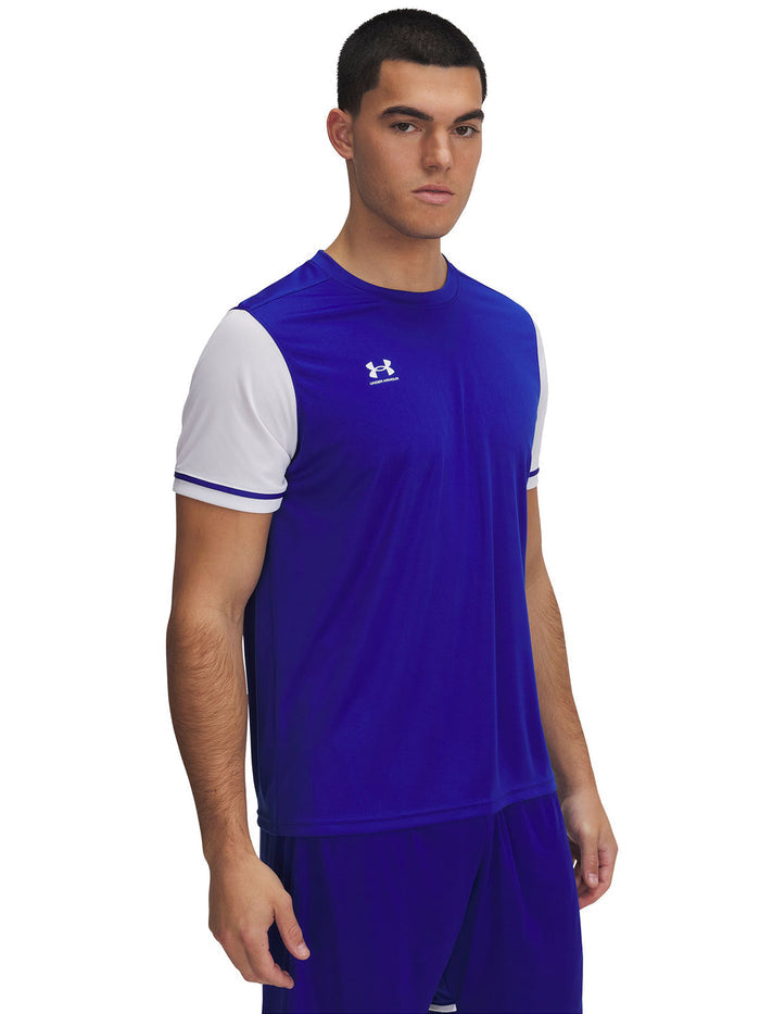 Polera manga corta UA Challenger azul para hombre