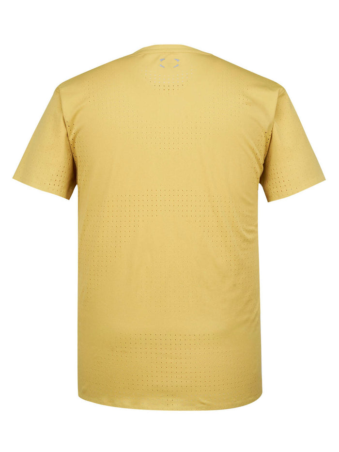 Polera manga corta de entrenamiento para hombre Halo Vent amarillo Under Armour