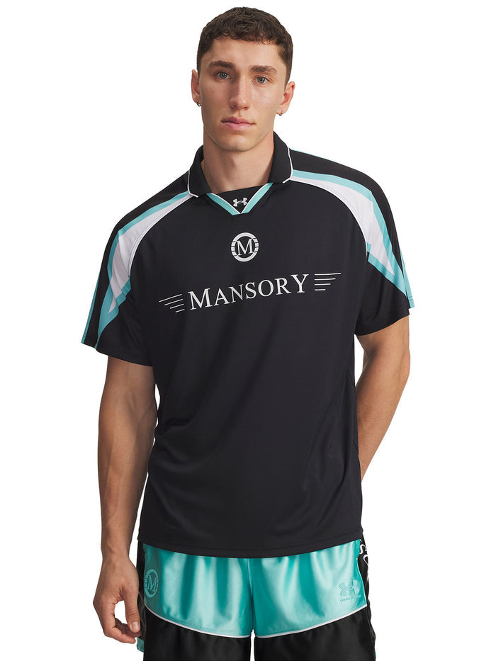 Polera manga corta Football para Hombre Mansory Terrace Negro Under Armour