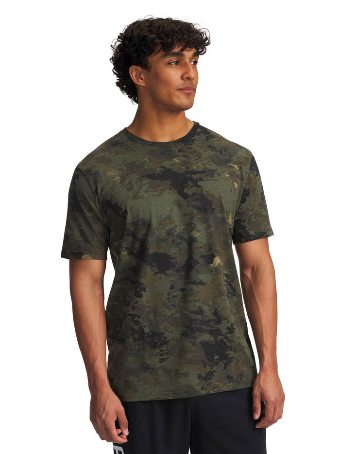 Polera manga corta de entrenamiento para hombre Project Rock verde Under Armour