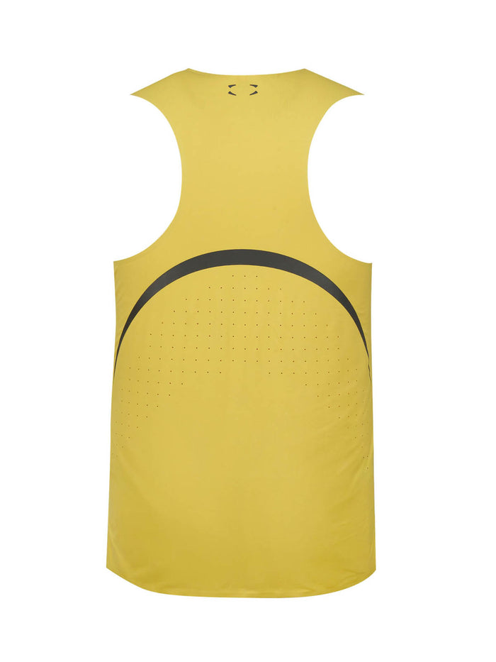 Polera sin mangas Running para hombre Halo Run amarillo Under Armour
