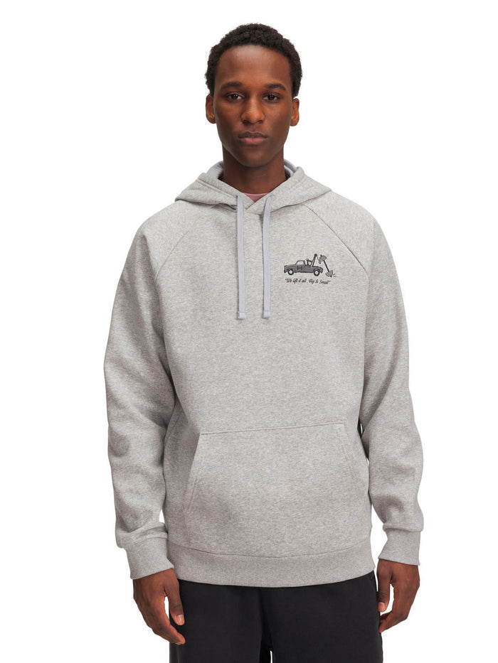 Polerón Lifestyle para hombre Rival Fleece HBR Logo gris Under Armour