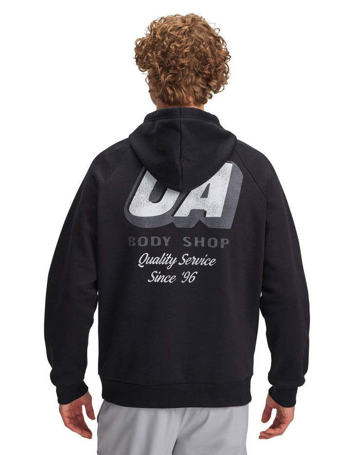 Polerón Lifestyle para hombre Rival Fleece HBR Logo negro Under Armour