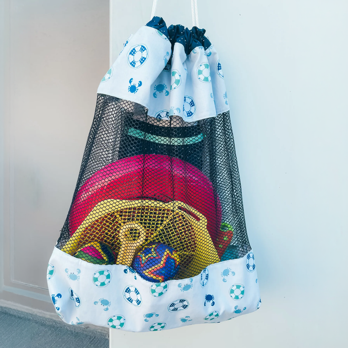 Poolside Mesh Bag Fabric Kit - Blue
