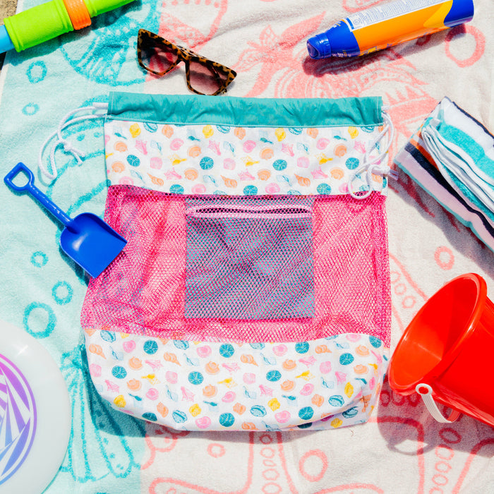 Poolside Mesh Bag Fabric Kit - Blue