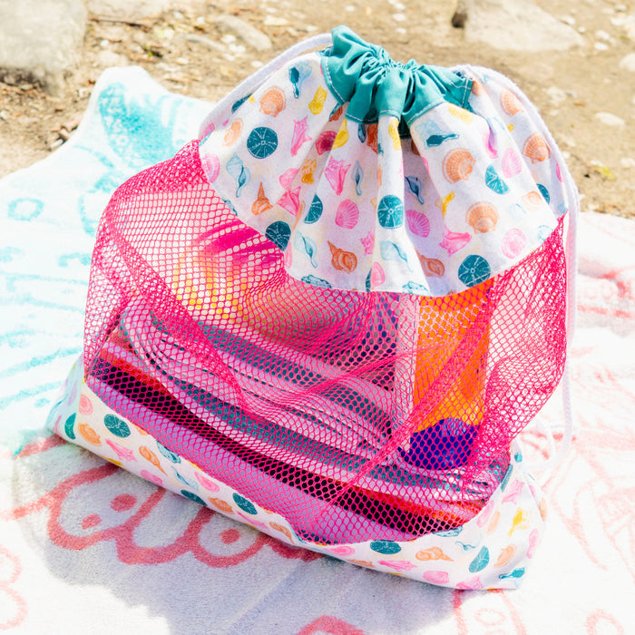 Poolside Mesh Bag Fabric Kit - Blue