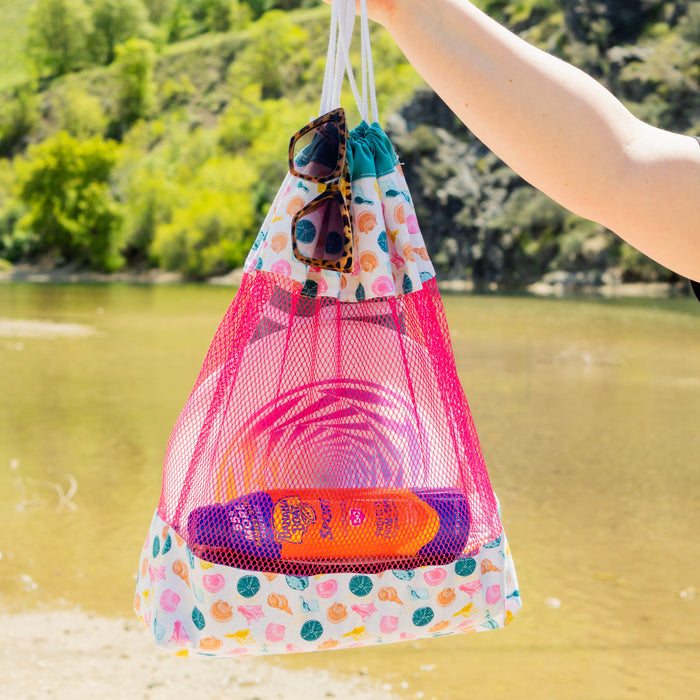 Poolside Mesh Bag Fabric Kit - Blue