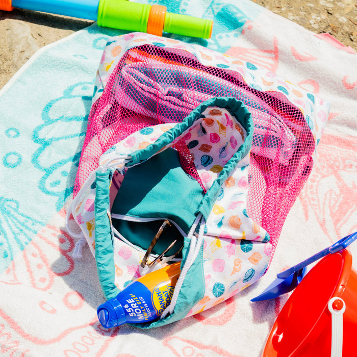 Poolside Mesh Bag Fabric Kit - Blue