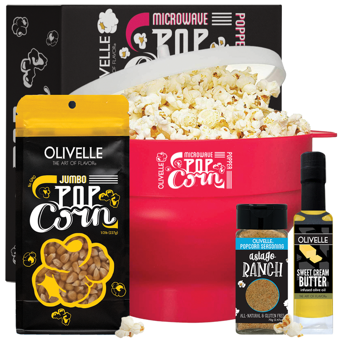 Microwave Popcorn Gift Kit Watermelon Jumbo Asiago Ranch