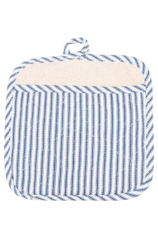 Pot Holder - Terry Lined, Blue