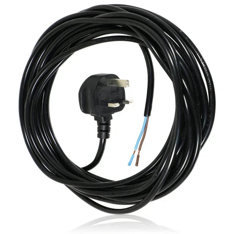 Power Cable for Lawnmower and Garden Strimmers Spear & Jackson | Gardenline Mains Power Lead with UK Plug, Black, 8.4m