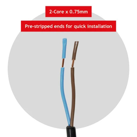 Power Cable for Lawnmower and Garden Strimmers Spear & Jackson | Gardenline Mains Power Lead with UK Plug, Black, 8.4m