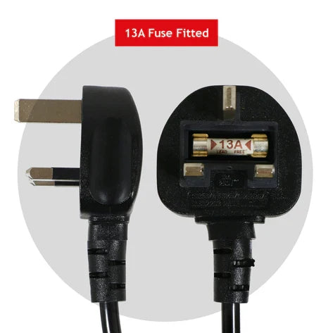 Power Cable for Lawnmower and Garden Strimmers Spear & Jackson | Gardenline Mains Power Lead with UK Plug, Black, 8.4m