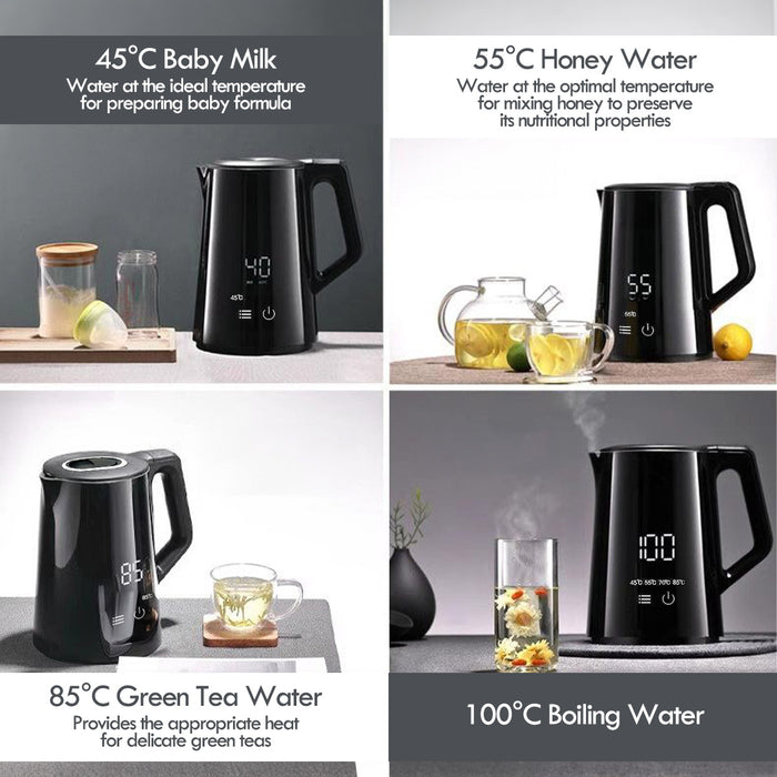 PowerPac 1.8L Digital Kettle Jug, Cordless Kettle Jug with Cool Touch (PPJ2035)